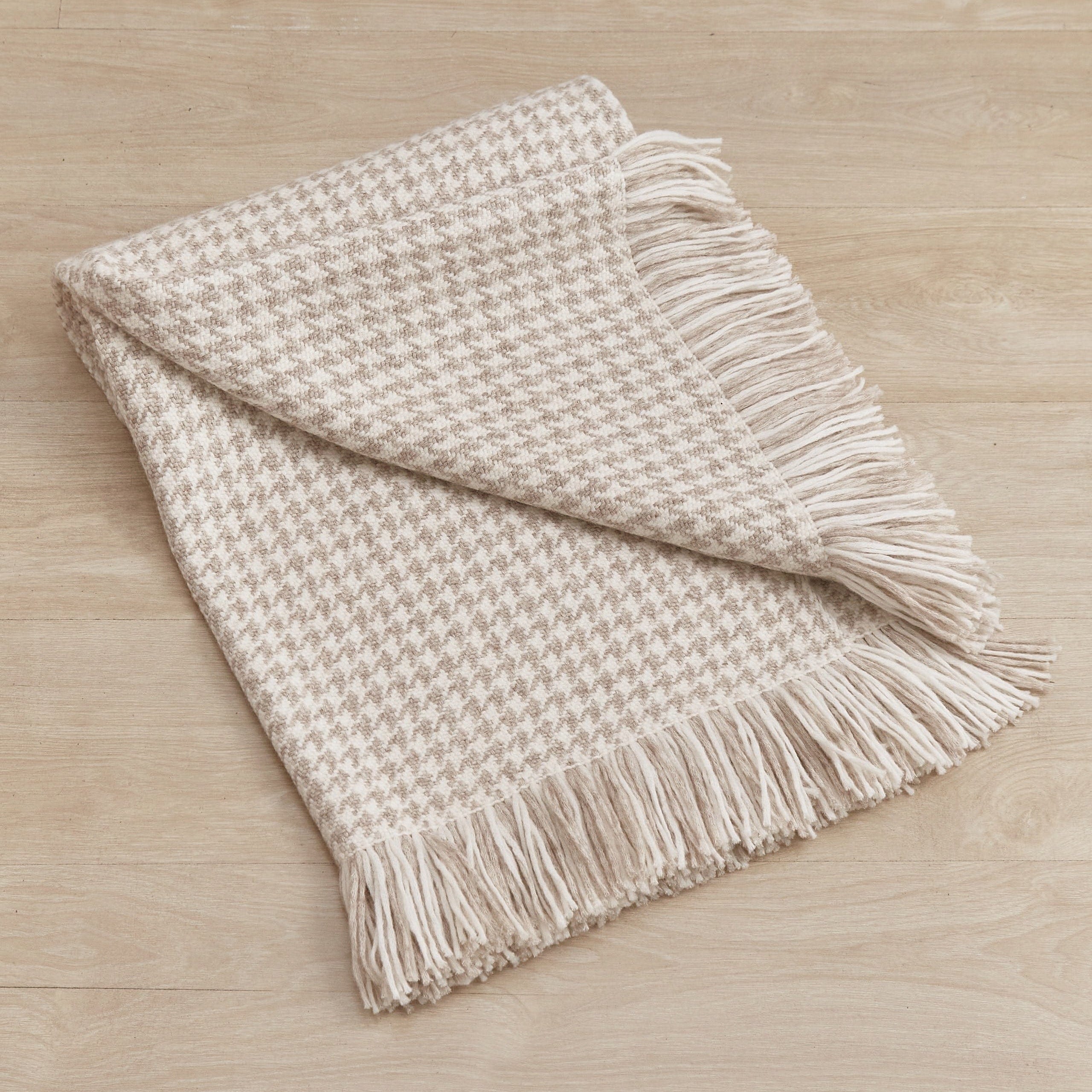 Pied De Poule Alpaca Throw