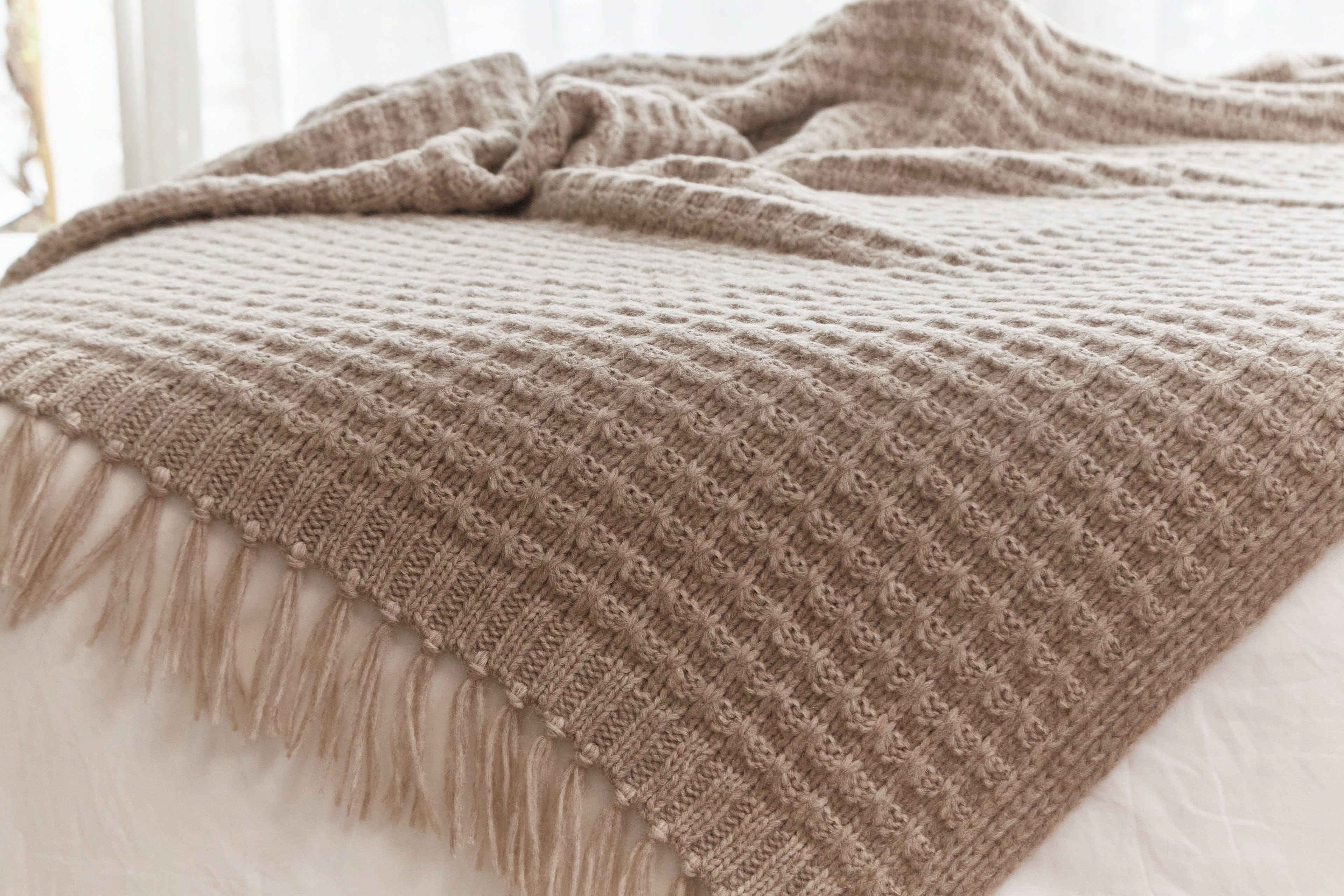 Waffle Alpaca Throw