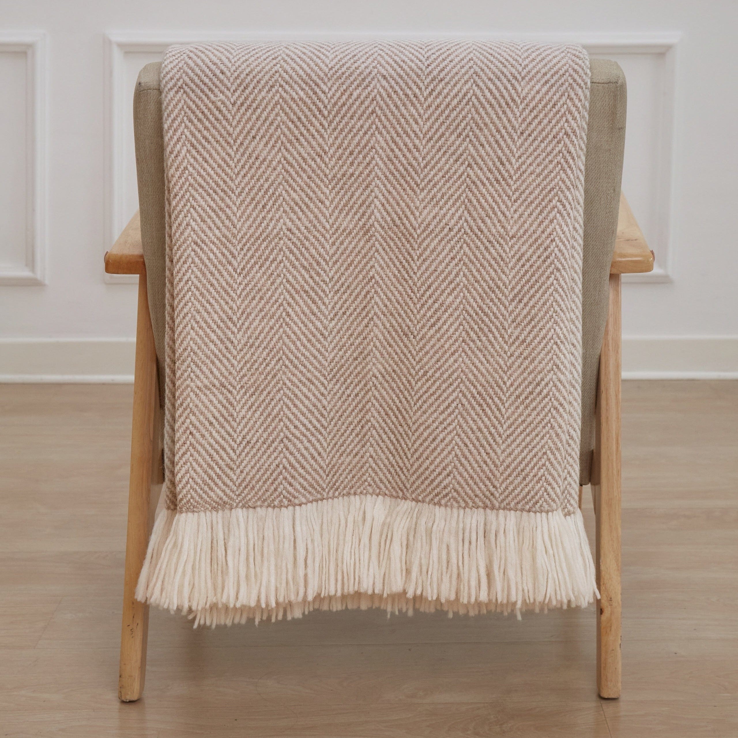 The Puna Herringbone  Alpaca Throw