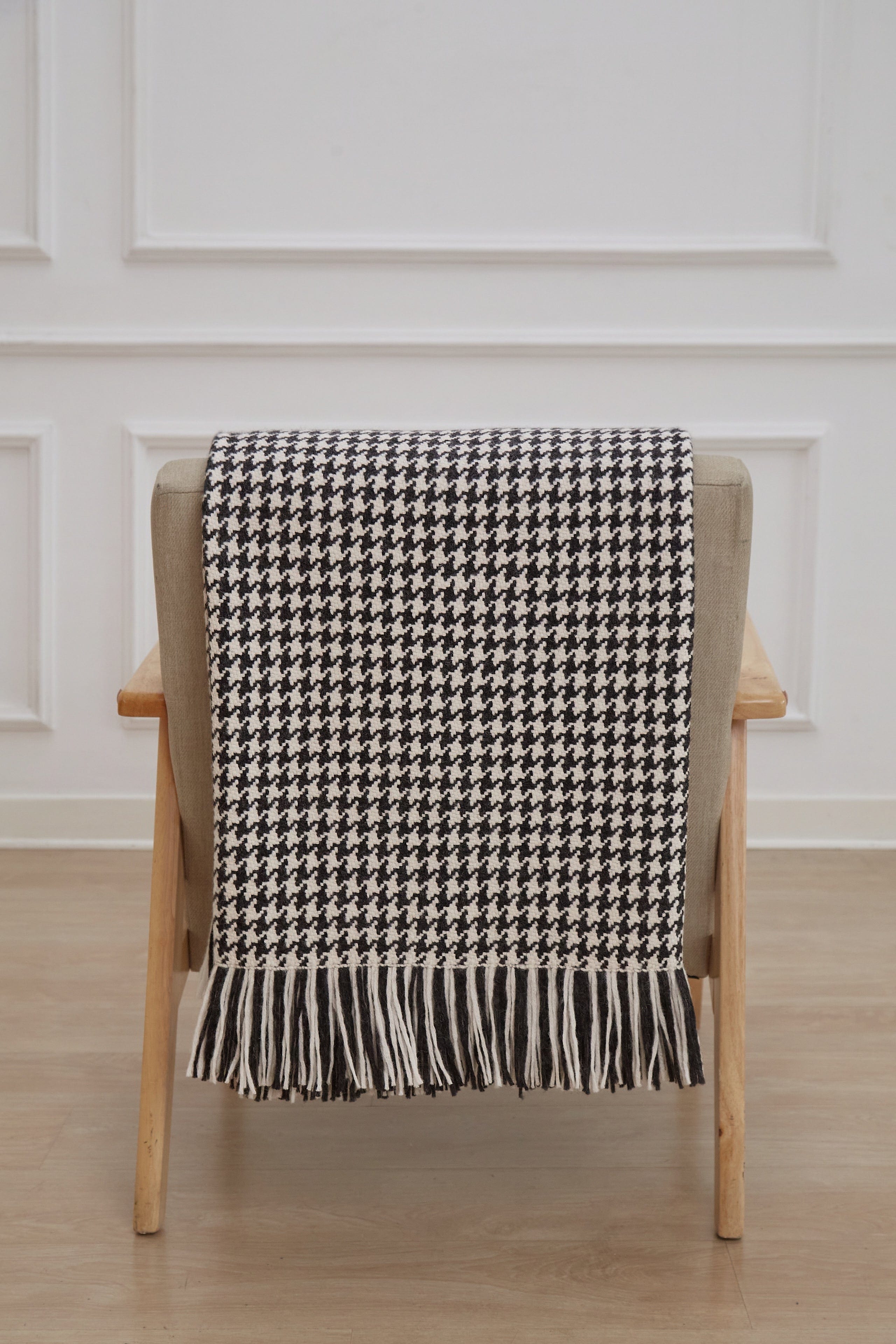 Pied De Poule Alpaca Throw