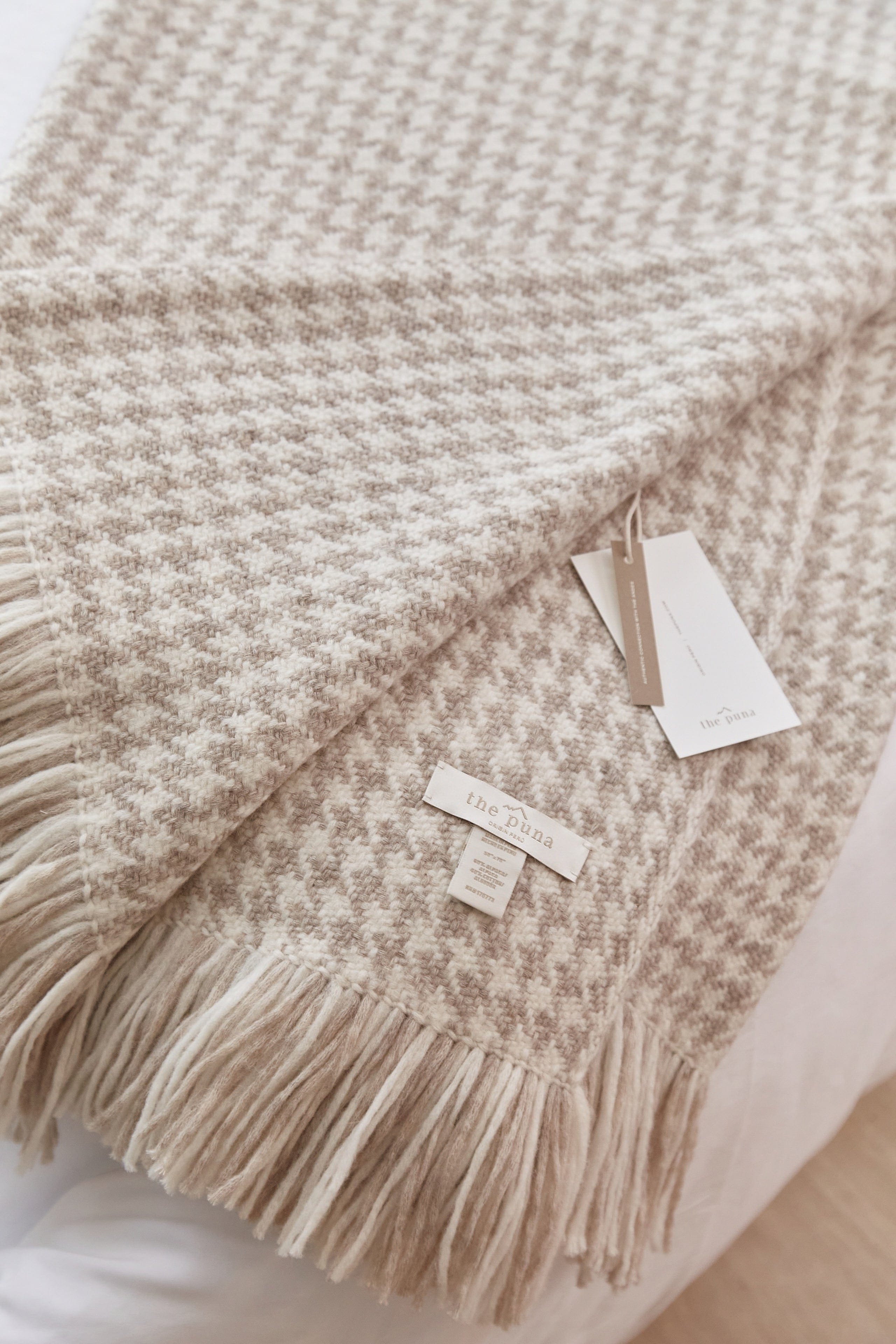 Pied De Poule Alpaca Throw