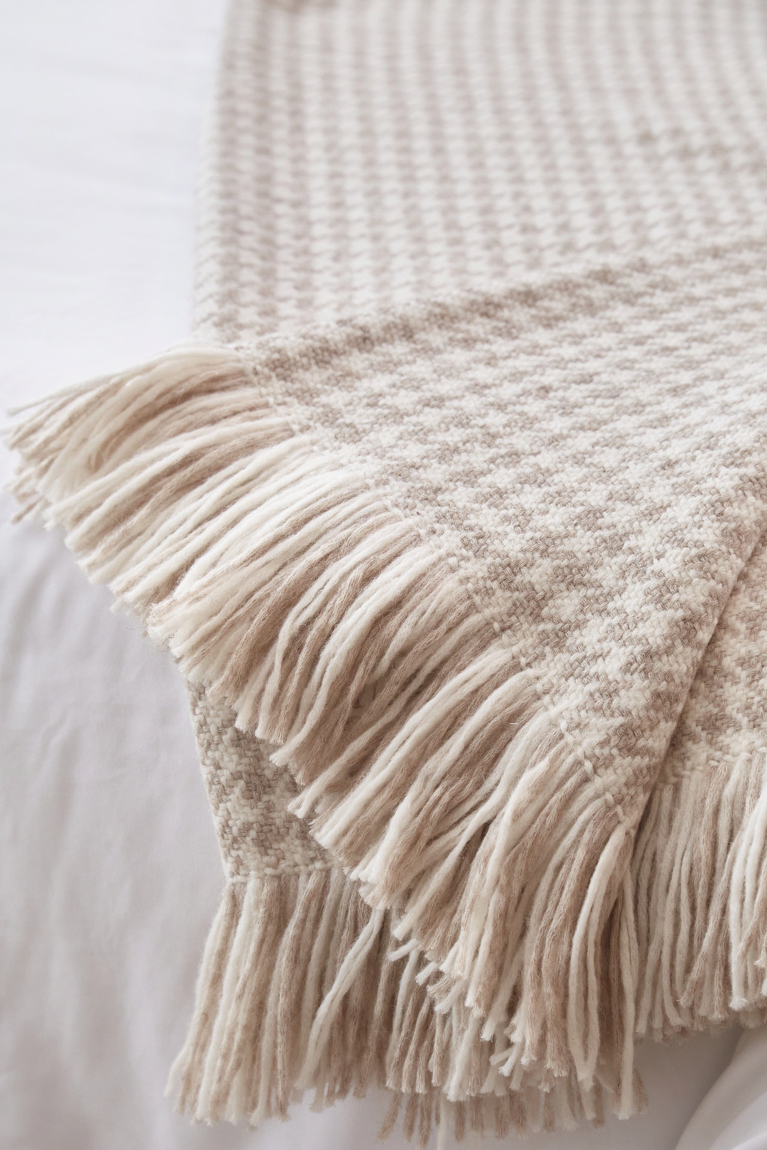 Pied De Poule Alpaca Throw