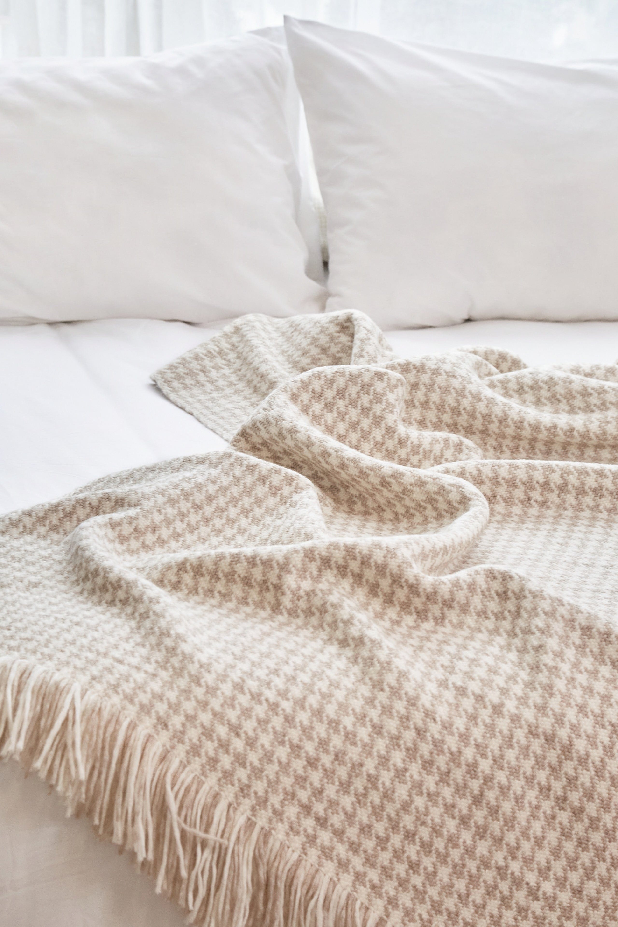 Pied De Poule Alpaca Throw